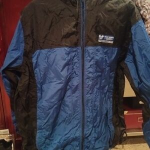 Blue and Black Windbreaker Jacket